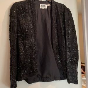 Vintage black sequin jacket